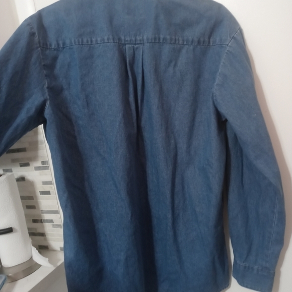 Dickies Men's Button down long sleeve denim shirt W Pocket Button down collar M - Picture 8 of 8